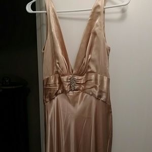 {Long Champagne Gown}