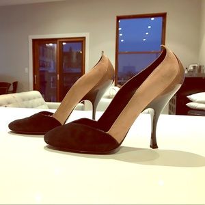 Miu Miu Suede & Patent Leather Ombré Heels