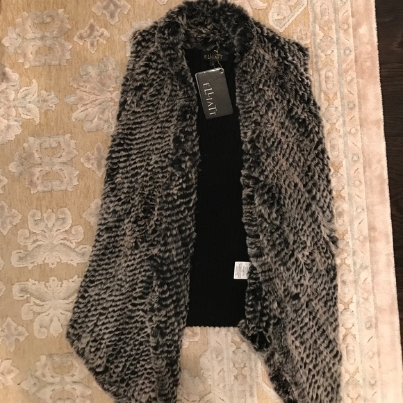 elliatt Tops - Rabbit fur vest