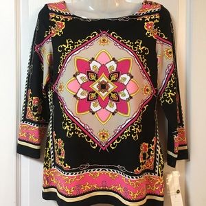 NWT New Multi Color Charter Club Blouse