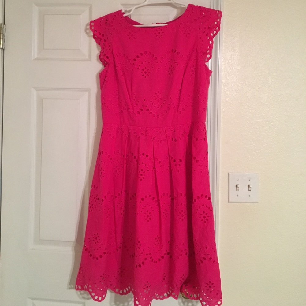 Pink eyelet dress size 12
