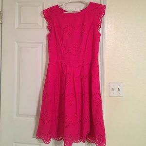 Pink eyelet dress size 12