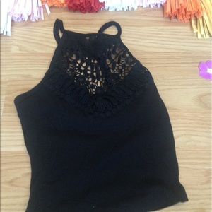 Black crop top