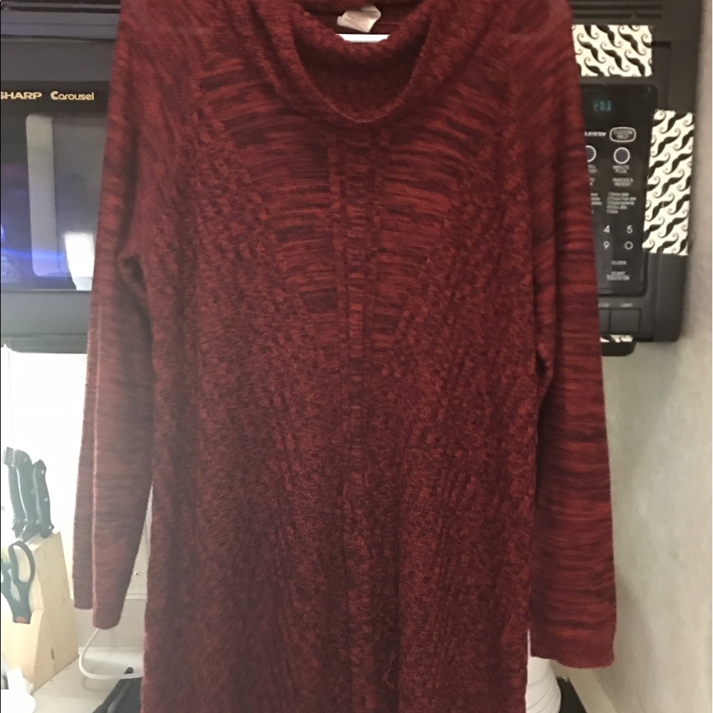 Maroon Sweater Plus Size 2X