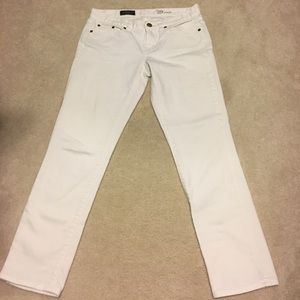 Women's J. Crew White Tooth Pick Skinny Jeans