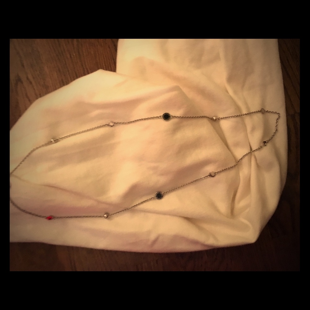 Marc jacobs necklace black and silver, long