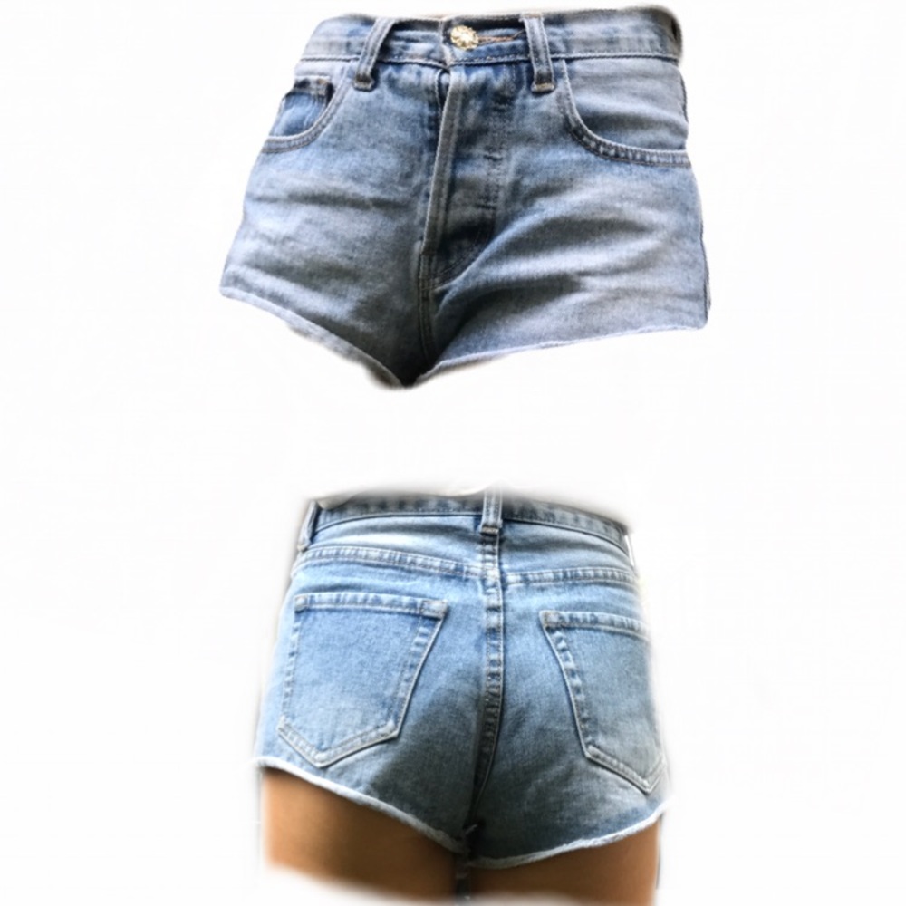 Denim High Rise Shorts