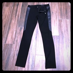 Club Monaco Leggings with Faux Leather Panels