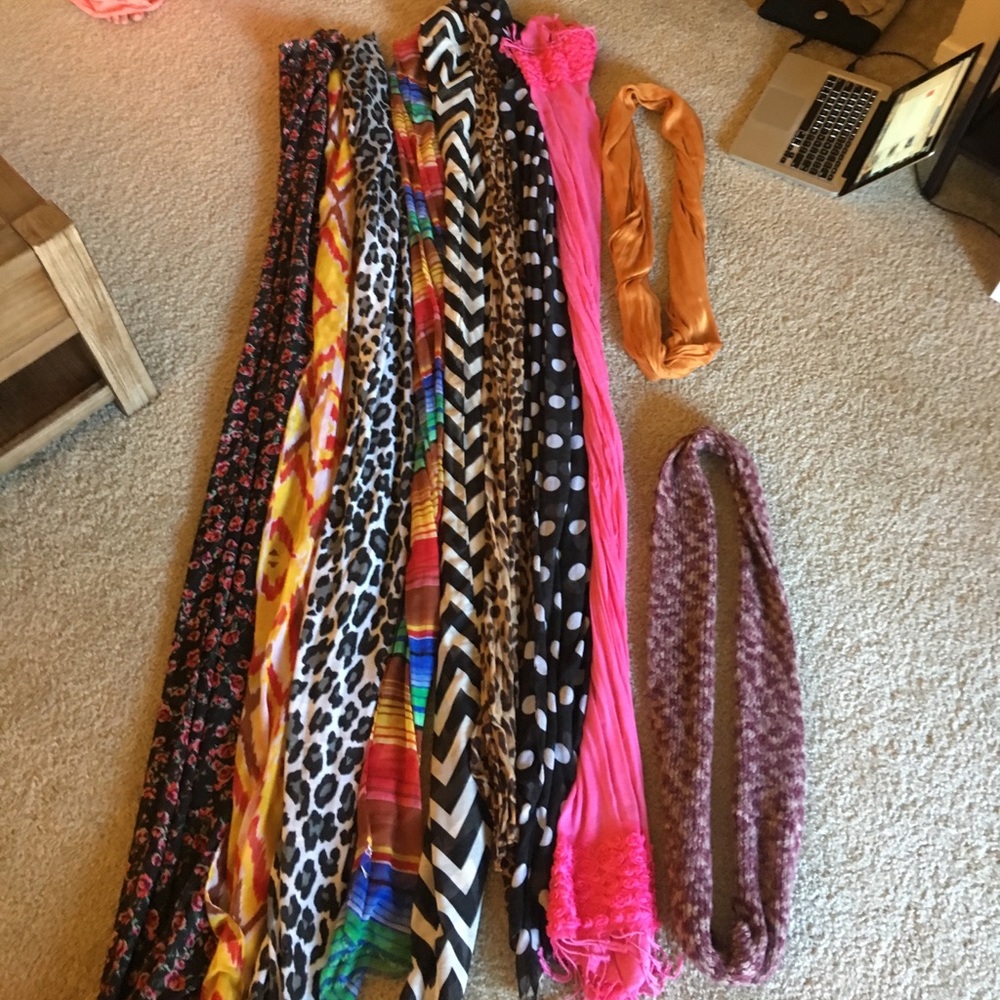 Bundle of women's scarves