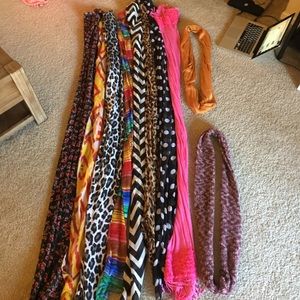 Bundle of women's scarves