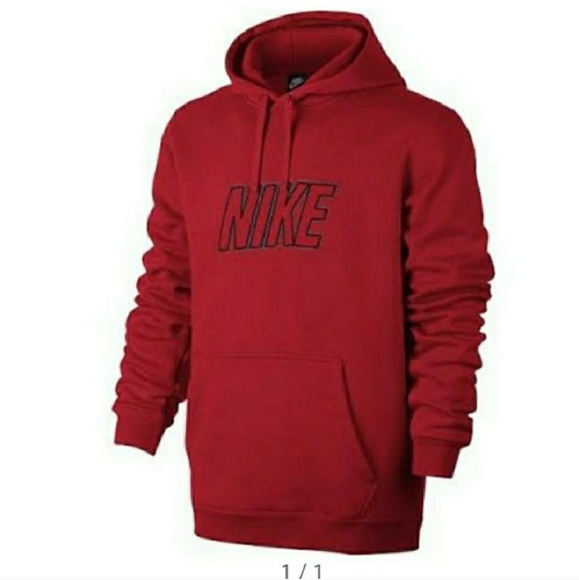 all red nike hoodie