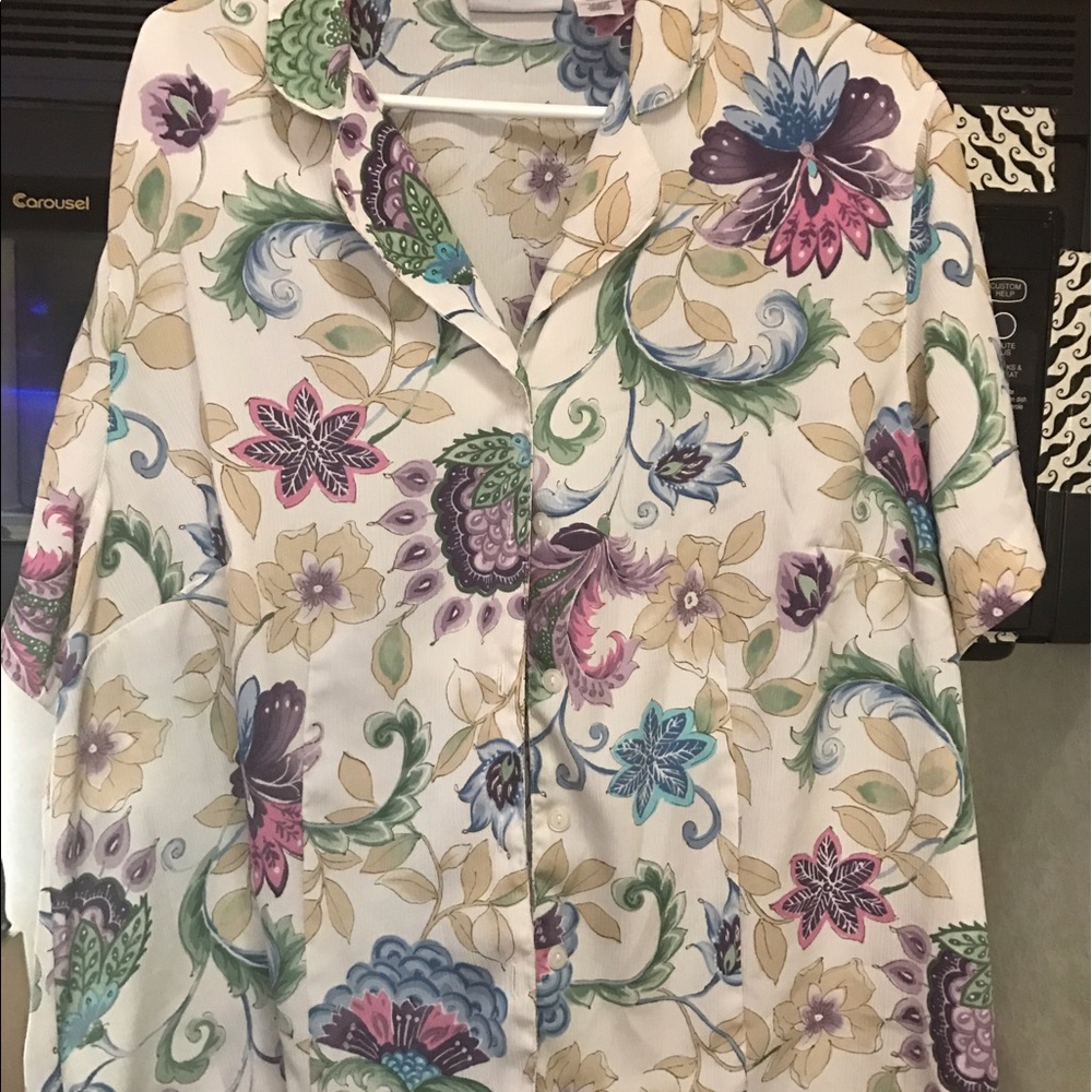 Alfred Dunner 18W floral button up