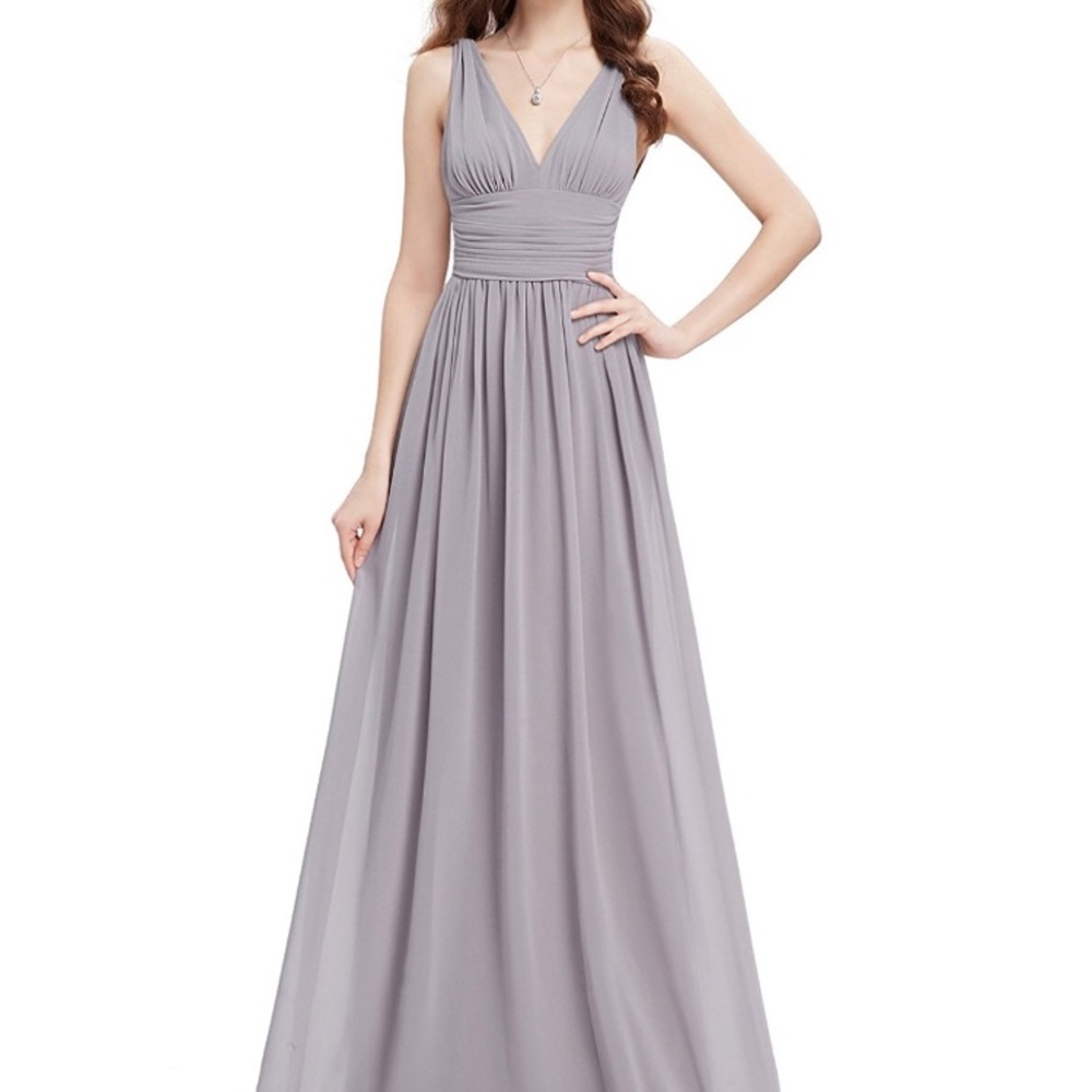 Grey formal maxi dress