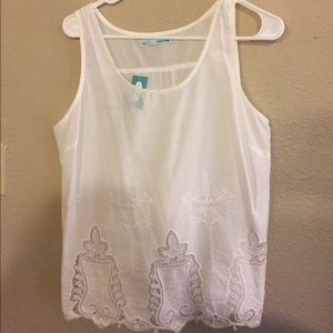 Embroidered tank top