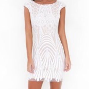 Tiger Mist White Fitted Dress