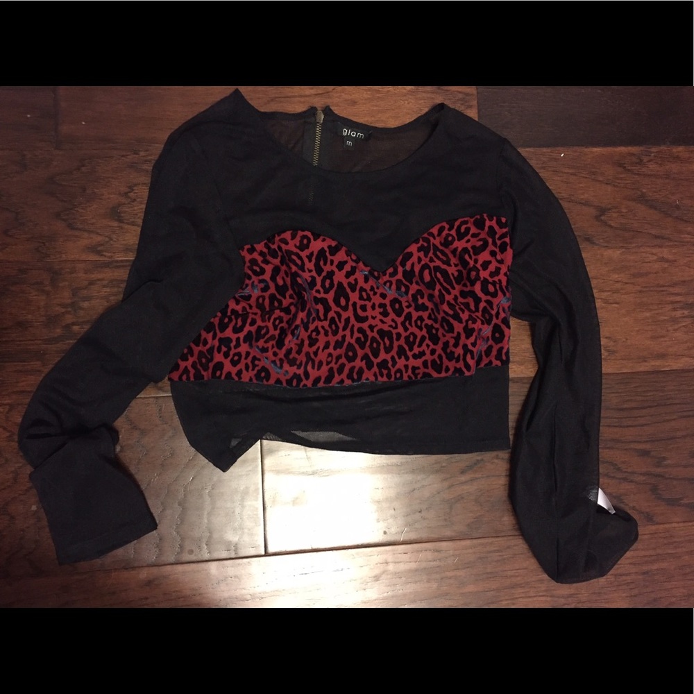 Cheetah print crop top