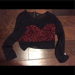 Cheetah print crop top