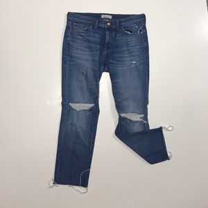 Madewell slim boy jean | raw hem edition