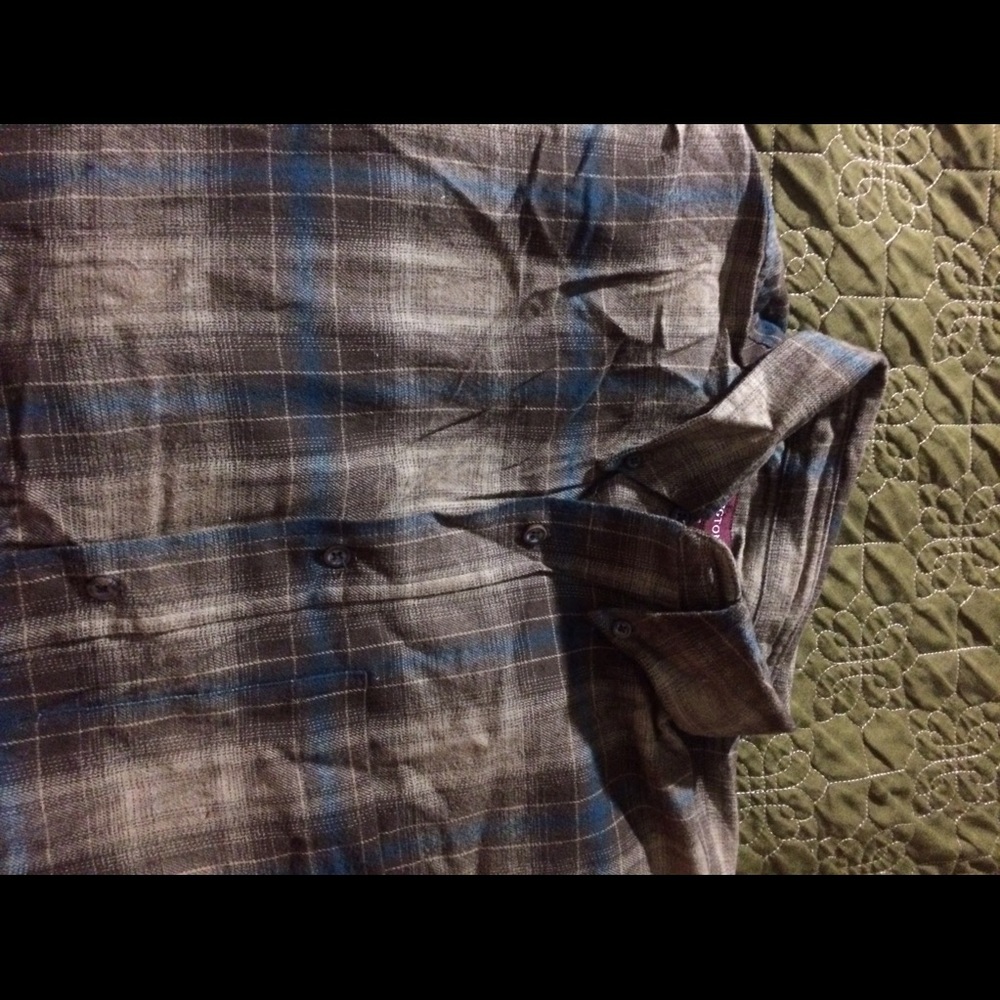 Covington blue 💯 cotton men's flannel shirt