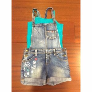 Trendy Girls Cat & Jack overalls outfit!