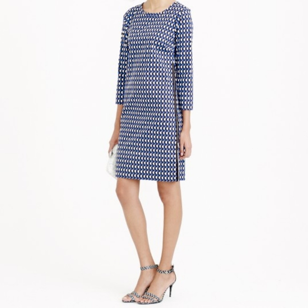 J Crew Jet Set Geo Shift dress