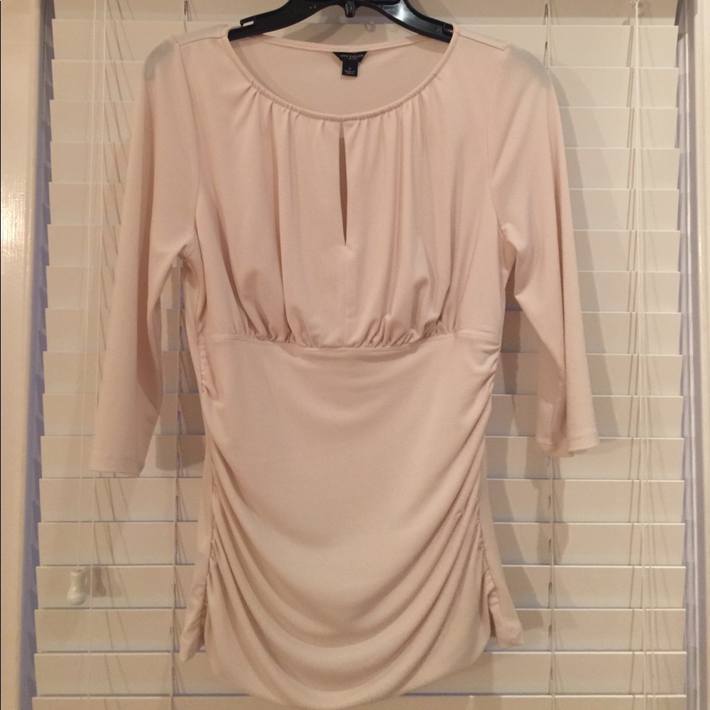 Ann Taylor Blouse.  Cream.  Size Small