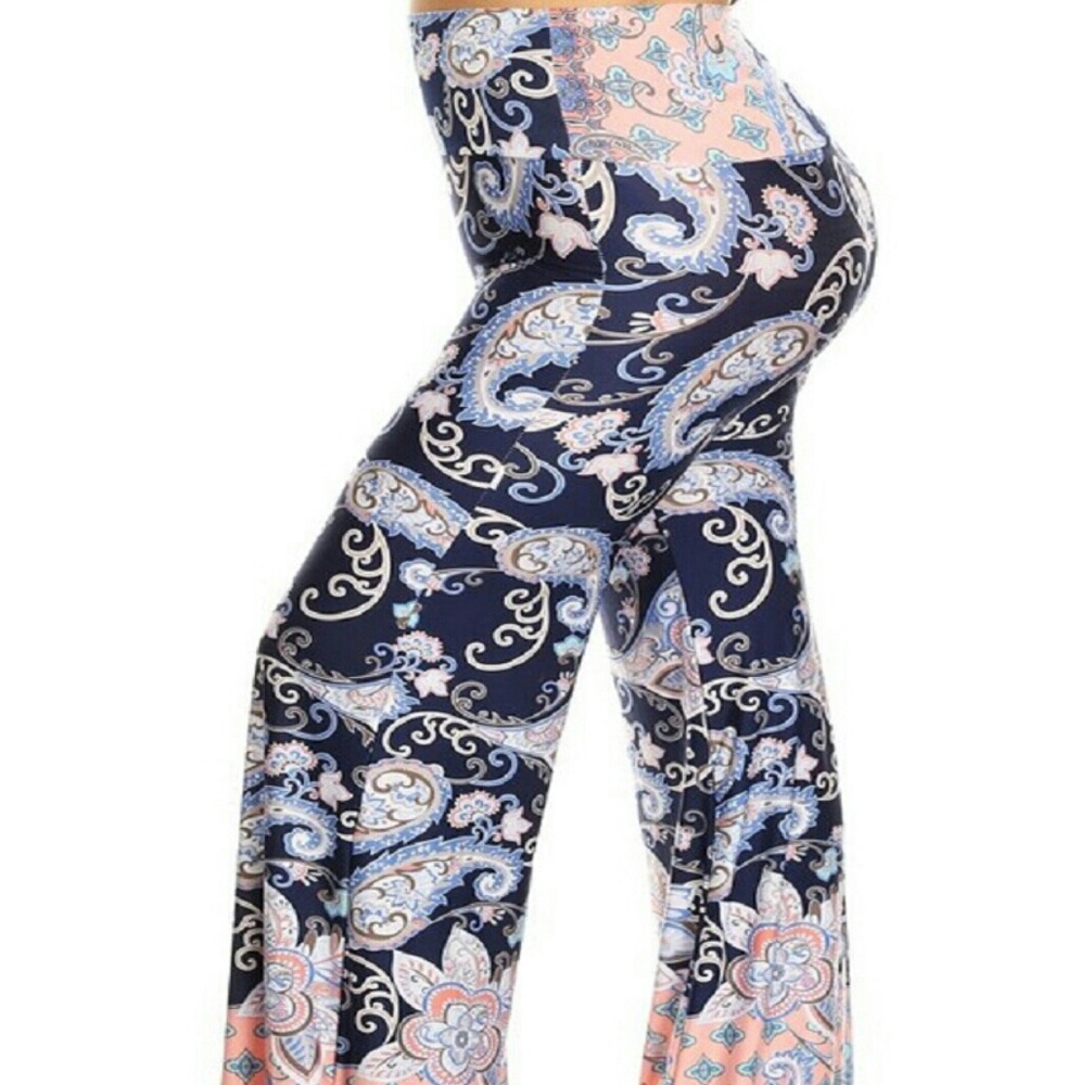 Womens Paisley Wide Leg Bolero Pants