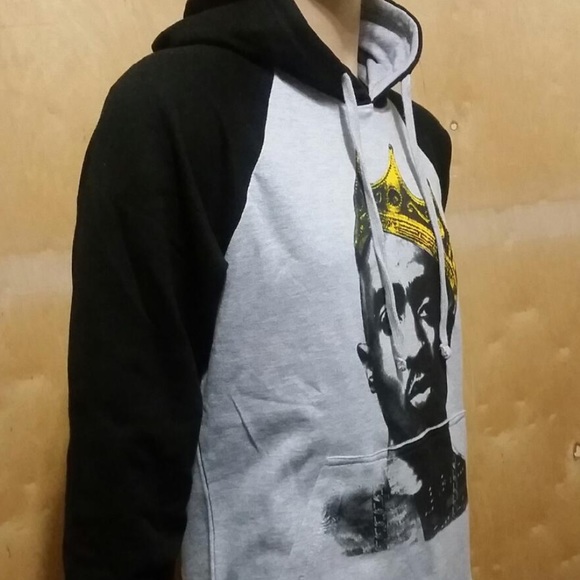 Men Tupac King Rangla 2-Tone Hoodie Pullover - Picture 2 of 3