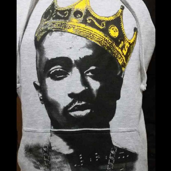 Men Tupac King Rangla 2-Tone Hoodie Pullover - Picture 3 of 3