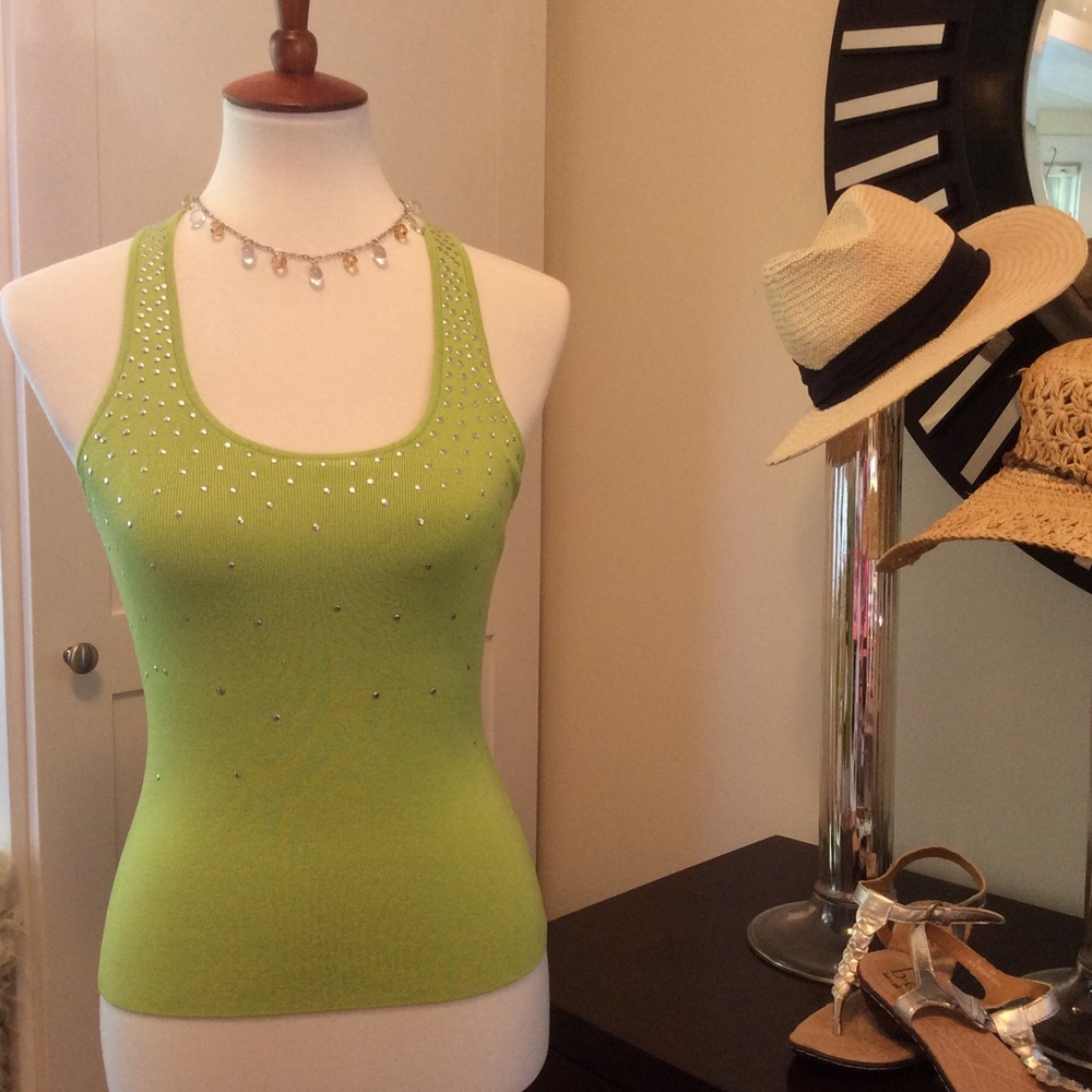 Sassy Lime Green Silk Tank