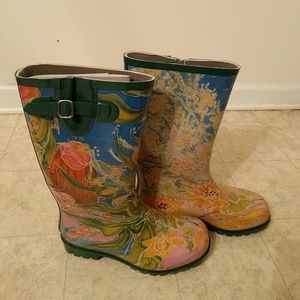 Floral  Rain Boots