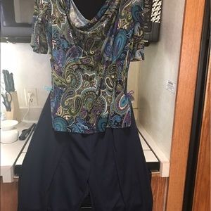 XL Set in Polyester Blue and Blue /Purple/Green