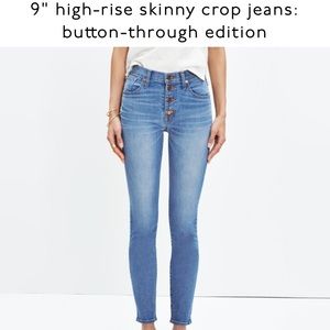 Madewell bottom front edition 9" high riser jeans