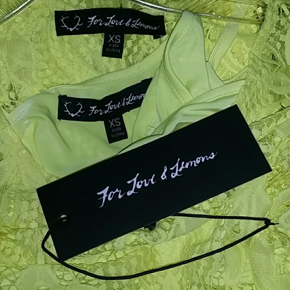 New for love & lemons luna midi lace dress lemon p - Picture 5 of 8