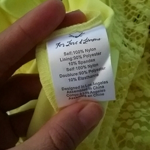 New for love & lemons luna midi lace dress lemon p - Picture 6 of 8