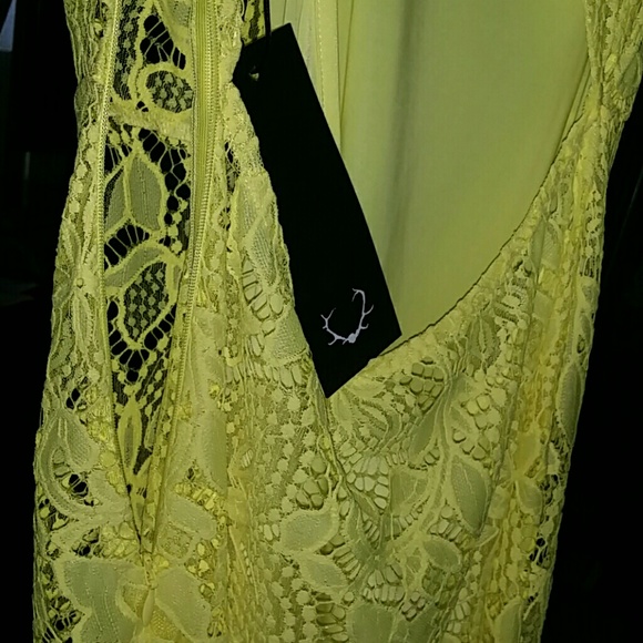 New for love & lemons luna midi lace dress lemon p - Picture 8 of 8