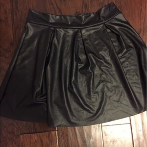Black Leathered Charlotte Russe Skirt