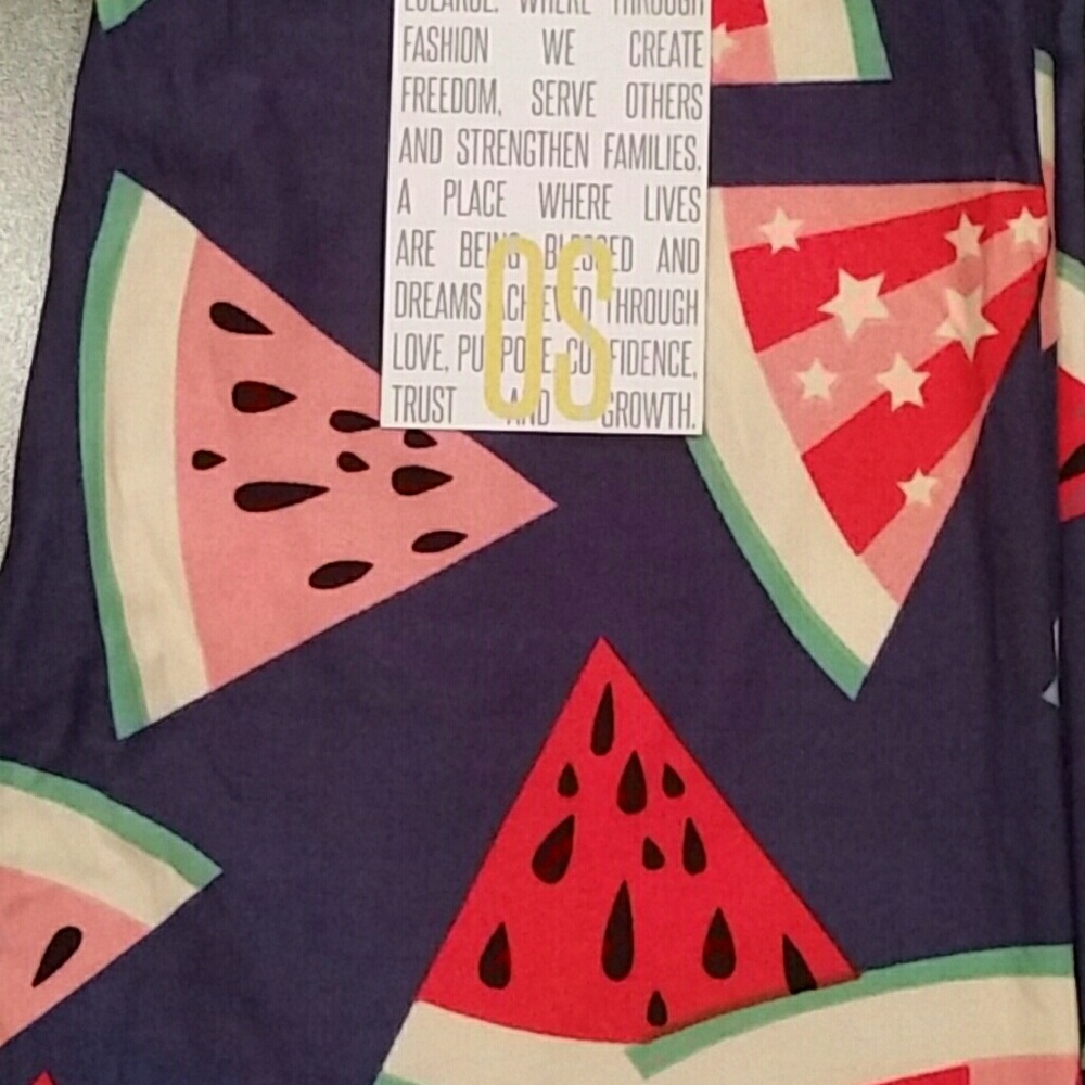 LULAROE OS WATERMELON LEGGINGS