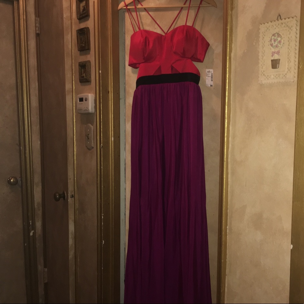 XOXO Full Length Formal Red, Purple Gown