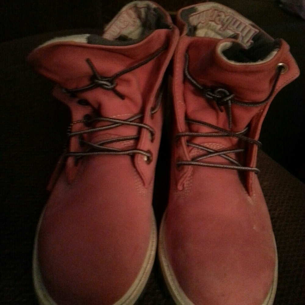 Super cute pink Timberlands