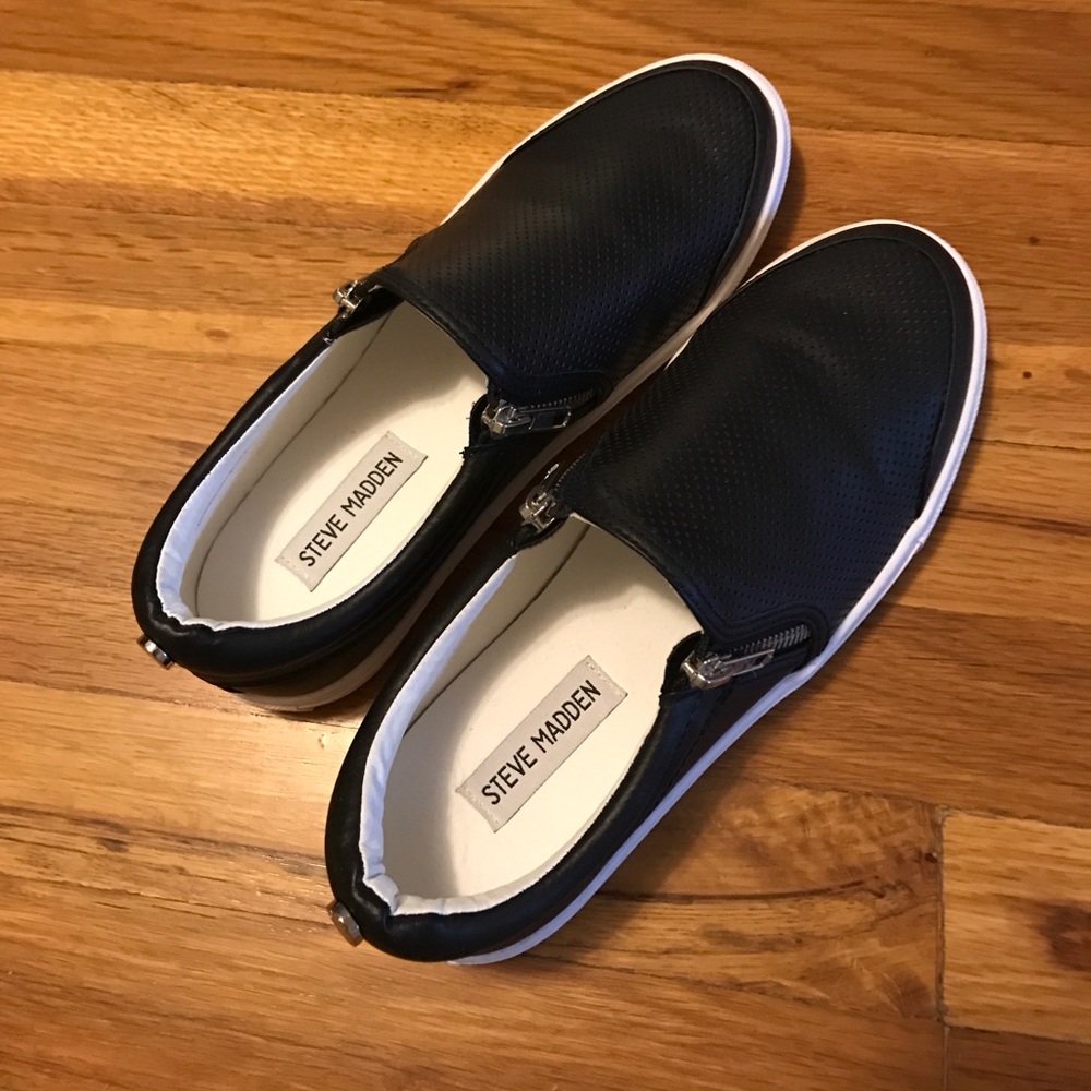 Black slip on shoes