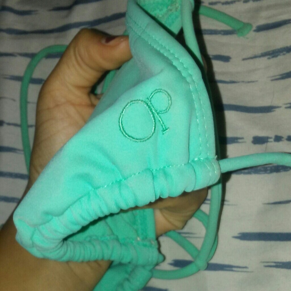 light blue op bikini top