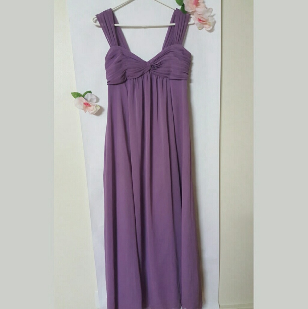 ♡ David's Bridal Long Wisteria Bridesmaid Dress ♡