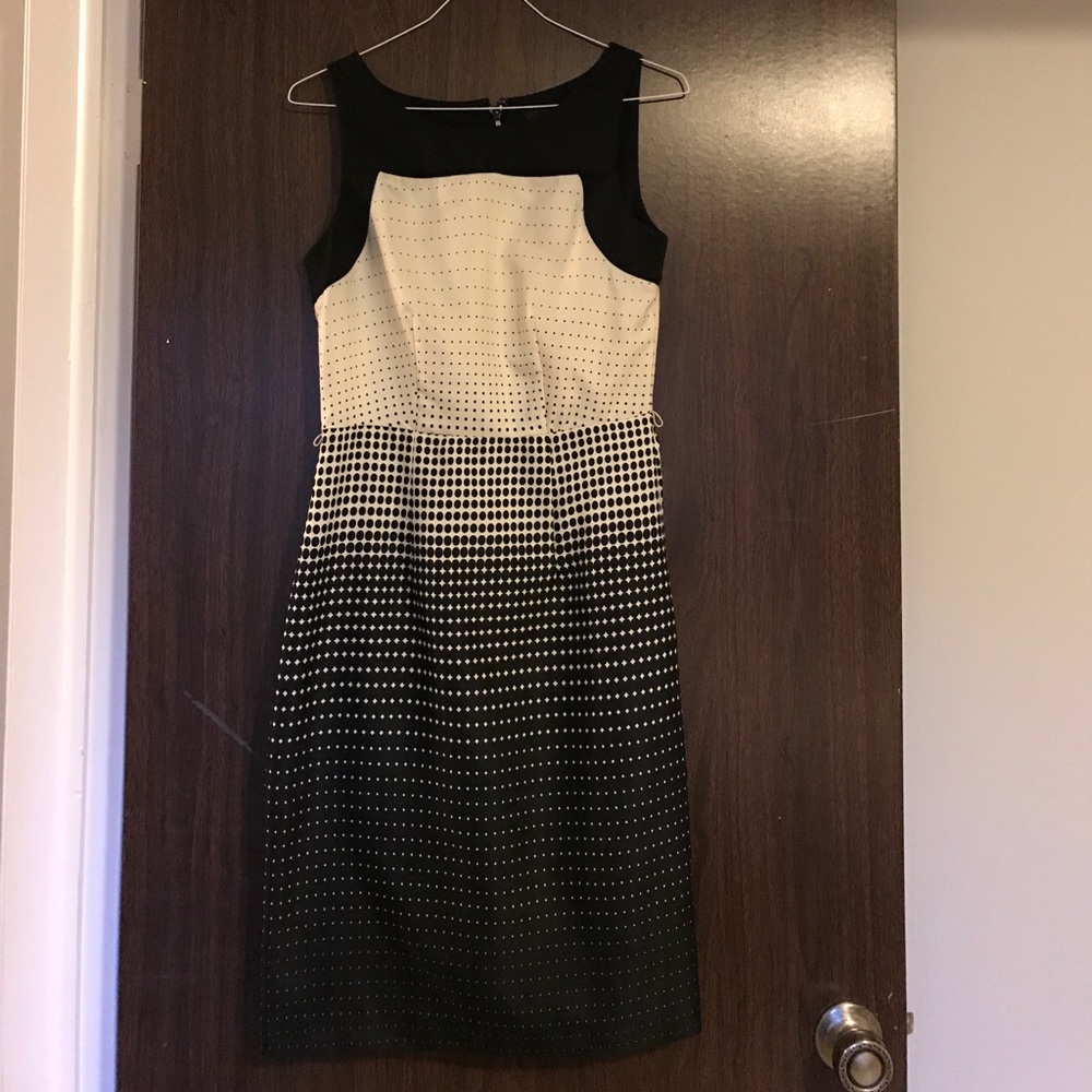 Black and cream Polka dot dress