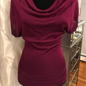 Purple metallic blouse