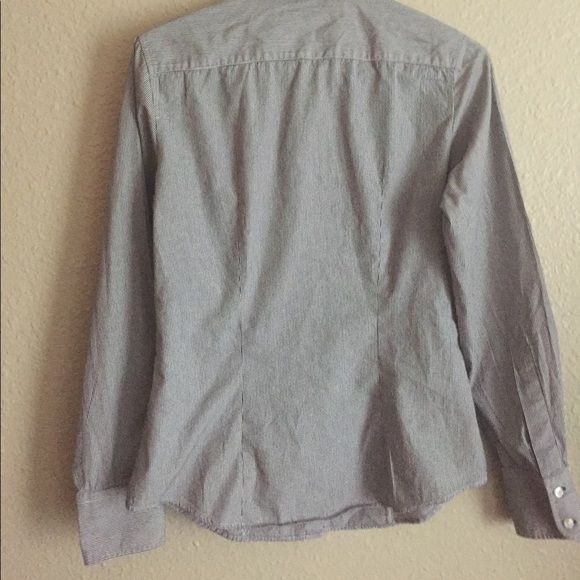 Colors of Benetton navy striped tapered button up - Picture 3 of 4