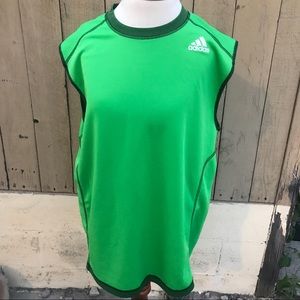 Adidas green muscle shirt tank