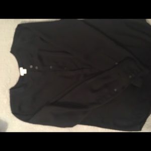 Women's J Crew black tunic top.