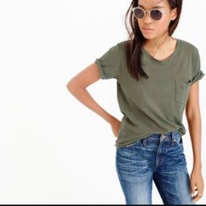 Olive garment dyed tee