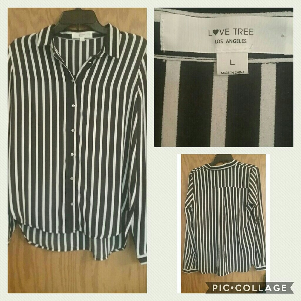 Striped Sheer Blouse
